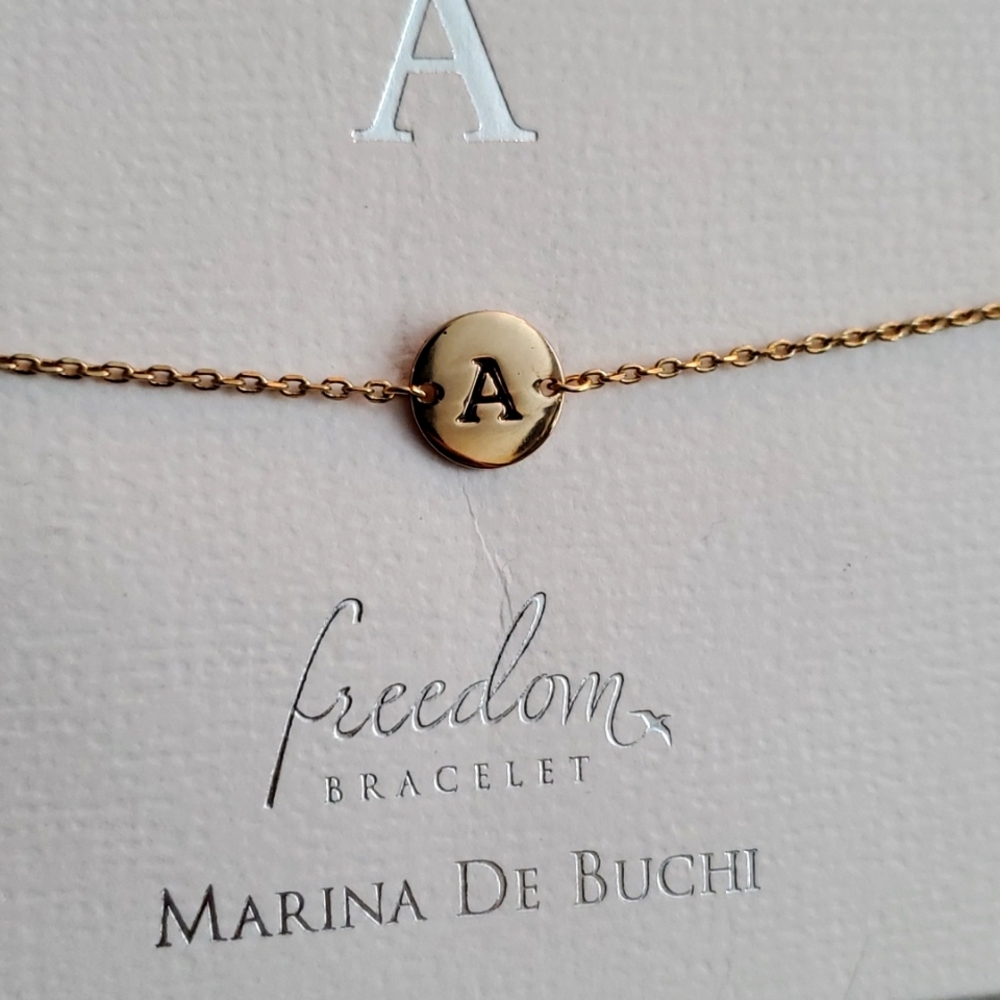 🆕️ NWT Letter "A" initial gold bracelet (adjustable & nickle-free!)